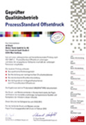 Qualit�tszertifizierung Prozess Standard Offsetdruck